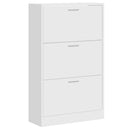 vidaXL magasfényű fehér szerelt fa cipőszekrény 63x24x103 cm