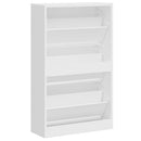 vidaXL magasfényű fehér szerelt fa cipőszekrény 63x24x103 cm