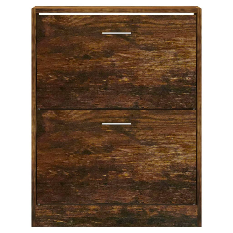 vidaXL füstös tölgy színű szerelt fa cipősszekrény 63x24x81 cm