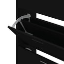 vidaXL fekete szerelt fa cipőszekrény 63 x 24 x 104 cm