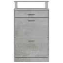 vidaXL betonszürke szerelt fa cipőszekrény 63x24x104 cm