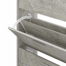 vidaXL betonszürke szerelt fa cipőszekrény 63x24x104 cm