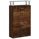 vidaXL füstös tölgy színű szerelt fa cipősszekrény 63x24x104 cm
