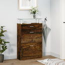 vidaXL füstös tölgy színű szerelt fa cipősszekrény 63x24x104 cm