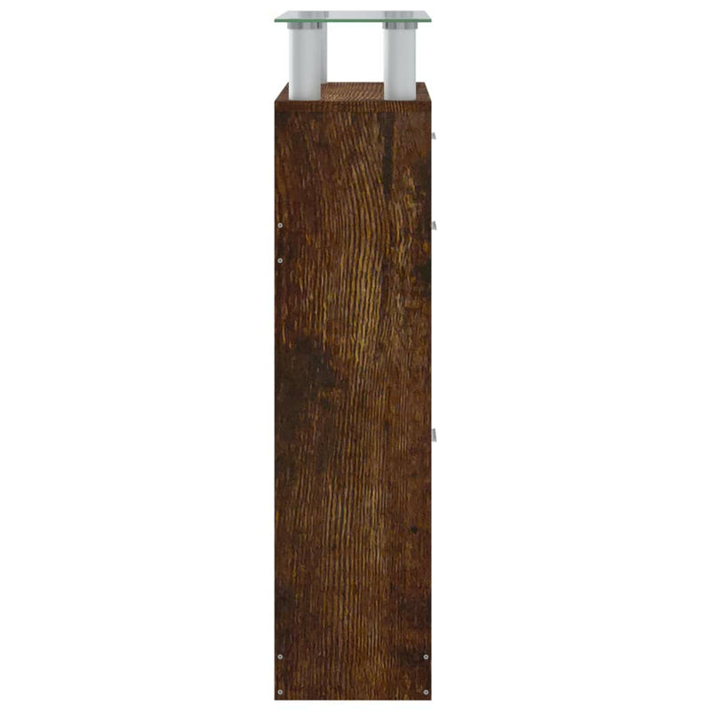 vidaXL füstös tölgy színű szerelt fa cipősszekrény 63x24x104 cm
