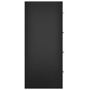 vidaXL fekete tálalószekrény 4 fiókkal 60 x 30,5 x 71 cm