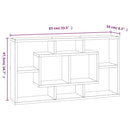vidaXL szürke sonoma színű 8-rekeszes bemutatópolc