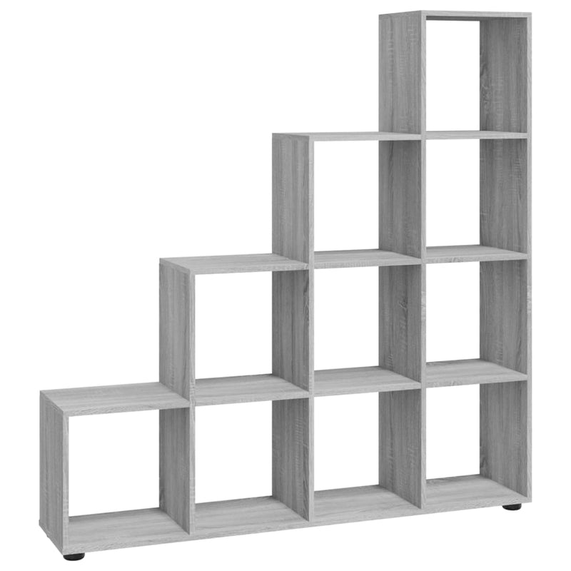 vidaXL fekete szerelt fa lépcsős könyvespolc 142 cm