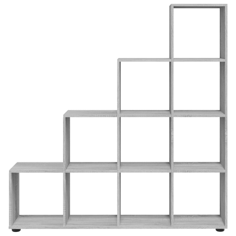 vidaXL fekete szerelt fa lépcsős könyvespolc 142 cm