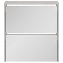 vidaXL betonszürke 2 szintes cipőszekrény tükörrel 63 x 17 x 67 cm