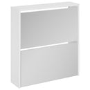 vidaXL magasfényű fehér 2 szintes cipőszekrény tükörrel 63 x 17 x 67cm