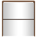 vidaXL barna tölgy 2 szintes cipőszekrény tükörrel 63 x 17 x 67 cm