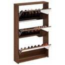 vidaXL barna tölgyszínű 3 szintes cipőszekrény tükörrel 63x17x102,5 cm