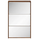 vidaXL barna tölgyszínű 3 szintes cipőszekrény tükörrel 63x17x102,5 cm
