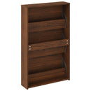 vidaXL barna tölgyszínű 3 szintes cipőszekrény tükörrel 63x17x102,5 cm