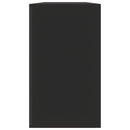 vidaXL fekete szerelt fa cipőtároló pad 80 x 24 x 45 cm