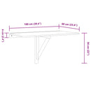vidaXL magasfényűfehér szerelt fa összecsukható fali asztal100x60x56cm