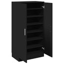 vidaXL fekete szerelt fa cipősszekrény 55 x 35 x 108 cm