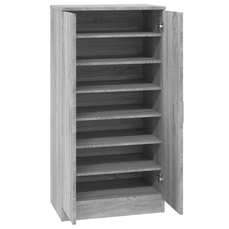 vidaXL szürke sonoma színű szerelt fa cipősszekrény 55 x 35 x 108 cm