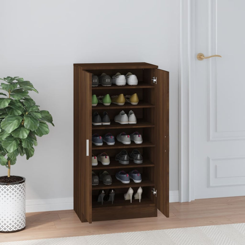 vidaXL barna tölgy színű szerelt fa cipősszekrény 55 x 35 x 108 cm