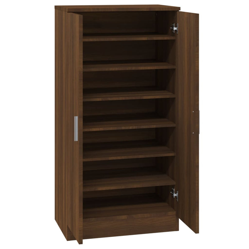 vidaXL barna tölgy színű szerelt fa cipősszekrény 55 x 35 x 108 cm