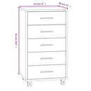 vidaXL barna tölgy szerelt fa fiókos szekrény görgőkkel