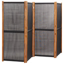 vidaXL fekete 4 paneles térelválasztó 280x180 cm