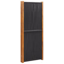 vidaXL fekete 4 paneles térelválasztó 280x180 cm