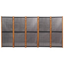 vidaXL fekete 5 paneles térelválasztó 350x180 cm