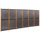 vidaXL fekete 6 paneles térelválasztó 420x180 cm