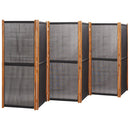 vidaXL fekete 6 paneles térelválasztó 420x180 cm