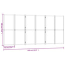 vidaXL fekete 6 paneles térelválasztó 420x180 cm