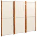 vidaXL fehér 3 paneles térelválasztó 210 x 180 cm