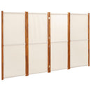 vidaXL fehér 4 paneles térelválasztó 280x180 cm