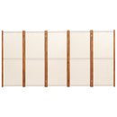 vidaXL fehér 5 paneles térelválasztó 350x180 cm