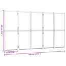 vidaXL fehér 5 paneles térelválasztó 350x180 cm