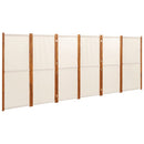 vidaXL fehér 6 paneles térelválasztó 420x180 cm
