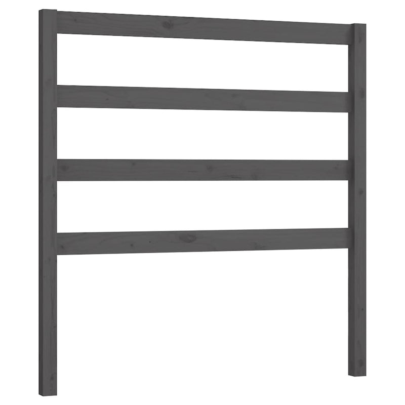 vidaXL szürke tömör fenyőfa ágyfejtámla 81 x 4 x 100 cm