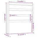 vidaXL mézbarna tömör fenyőfa ágy fejtámla 81 x 4 x 100 cm