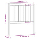 vidaXL mézbarna tömör fenyőfa ágy fejtámla 81 x 4 x 100 cm