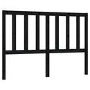 vidaXL fekete tömör fenyőfa ágyfejtámla 126 x 4 x 100 cm