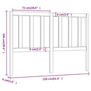 vidaXL fehér tömör fenyőfa ágyfejtámla 156 x 4 x 100 cm