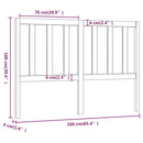 vidaXL fehér tömör fenyőfa ágyfejtámla 166 x 4 x 100 cm