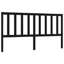 vidaXL fekete tömör fenyőfa ágyfejtámla 206 x 4 x 100 cm