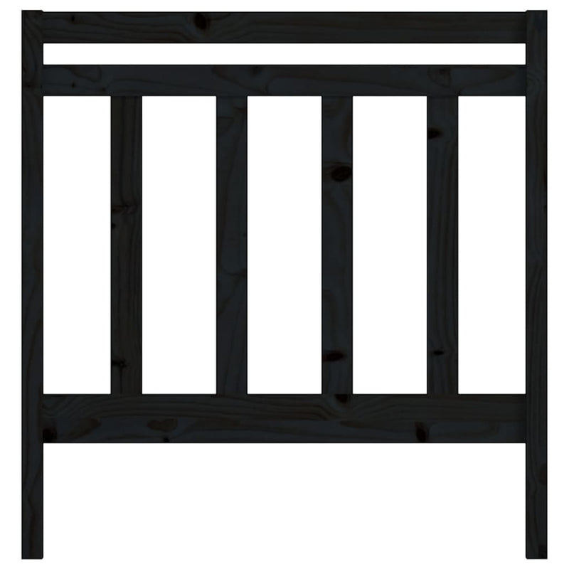 vidaXL fekete tömör fenyőfa ágy fejtámla 81 x 4 x 100 cm