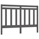 vidaXL szürke tömör fenyőfa ágyfejtámla 126 x 4 x 100 cm