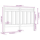 vidaXL fekete tömör fenyőfa ágyfejtámla 126 x 4 x 100 cm