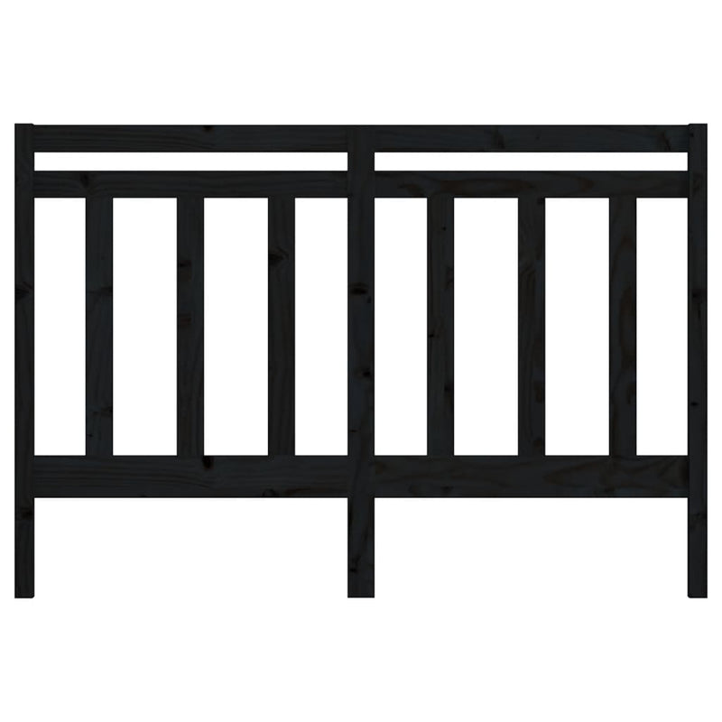 vidaXL fekete tömör fenyőfa ágyfejtámla 156 x 4 x 100 cm