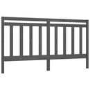 vidaXL szürke tömör fenyőfa ágyfejtámla 206 x 4 x 100 cm