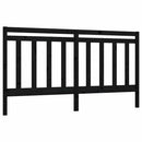 vidaXL fekete tömör fenyőfa ágyfejtámla 206 x 4 x 100 cm